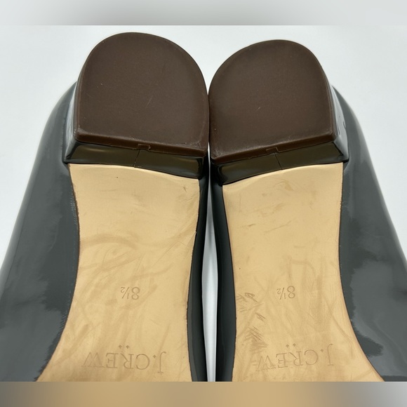 J.Crew Women's Double-Bow Flats Size 8.5 Grey Patent Polyurethane style#… - Picture 4 of 15